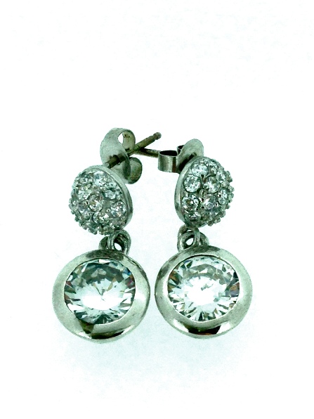 Zinzi Ladies Sale Silver Jewellery - White Zirconia Silver Earrings - Zio458w