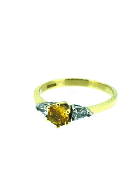 18CT GOLD SAPPHIRE DIAMOND RING